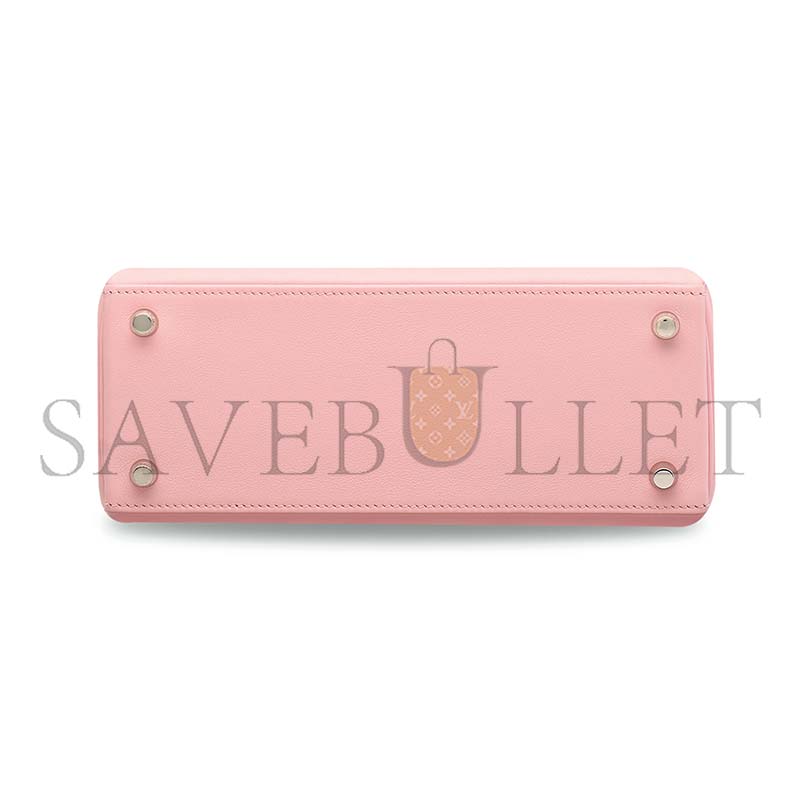 HERMÈS MASTER A ROSE SAKURA SWIFT LEATHER RETOURNÉ KELLY 25 WITH PALLADIUM HARDWARE (25*17*7cm) 